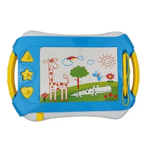 Ardoise magique magnétique en plastique L 35 x l 24 cm avec 1 stylet et 3 tampons BG