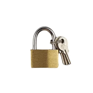 Cadenas classique en laiton l 50 x H 65 mm facile à utiliser avec 3 clés Tool Max