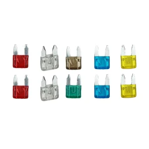 Lot 10 mini fusibles enfichables pour voiture ampérages différents Turbocar