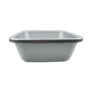 Bassine carrée en plastique argenté 15 l L 38 x l 38 x H 15 cm Tontarelli