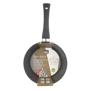 Casserole aspect pierre en aluminium forgé anti-adhérente tous feux dont induction avec manche soft touch Maître chef