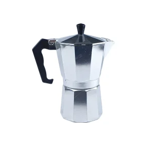 Cafetière italienne en aluminium et plastique noir 3 tasses