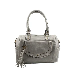 Sac à main synthétique à plusieurs compartiments et pochettes L 31 x l 15 x H 22 cm avec 2 poignées et une bandoulière réglable Mandoline