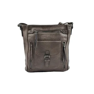 Sac à main synthétique à plusieurs compartiments et pochettes L 26 x l 10 x H 26 cm à bandoulière réglable Melanie