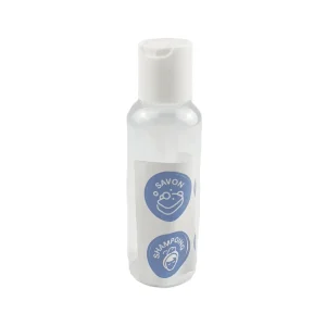 Flacon à bec verseur en plastique transparent 100 ml + 4 étiquettes autocollantes