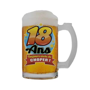 Chope à bière 18 ans verre 50 cl