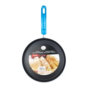 Crêpière aluminium anti-adhérente tous feux cm avec manche bleu Maxime Home