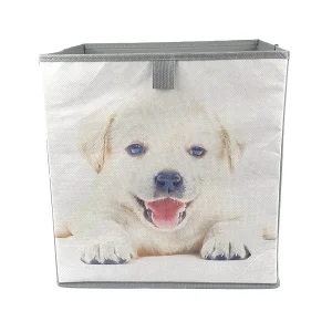 Cube de rangement pliable non tissé 31 x 31 x 31 cm chien