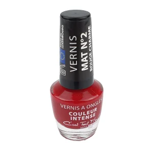 Vernis à ongles Miss Europ Mat n°02 rouge charme 11 ml